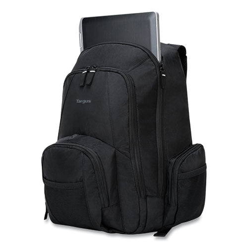 Groove Laptop Backpack, Fits Devices Up To 15.4", Nylon/pvc, 15 X 7 X 18, Black