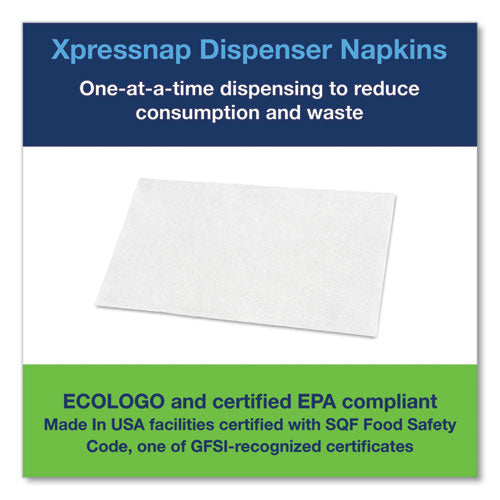 Xpressnap Interfold Dispenser Napkins, 1-ply, Bag-pack, 13 X 8.5", White, 6000/carton