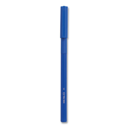 Gripped Ballpoint Pen, Stick, Medium 1 Mm, Blue Ink, Blue Barrel, 60/pack