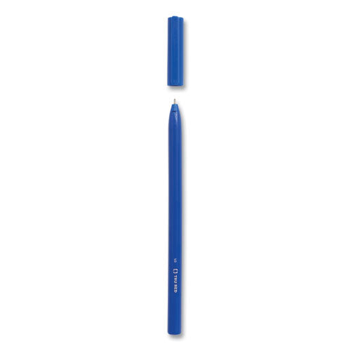 Ballpoint Pen, Stick, Medium 1 Mm, Blue Ink, Blue Barrel, 60/pack