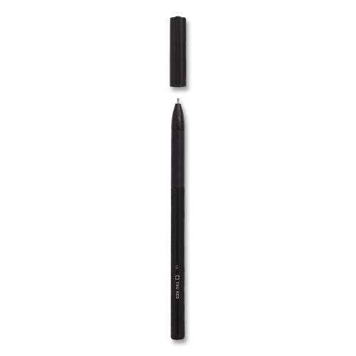 Gripped Ballpoint Pen, Stick, Medium 1 Mm, Black Ink, Black Barrel, 60/pack