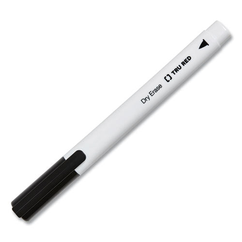 Dry Erase Marker, Pen-style, Fine Bullet Tip, Black, 4/pack