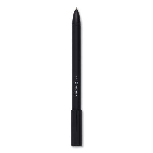 Quick Dry Gel Pen, Retractable, Medium 0.7 Mm, Black Ink, Black Barrel, 5/pack