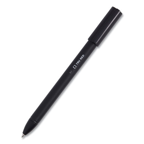 Quick Dry Gel Pen, Retractable, Medium 0.7 Mm, Black Ink, Black Barrel, 5/pack