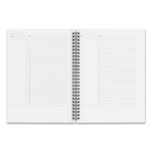 Wirebound Soft-cover Project-planning Notebook, 1-subject, Project-management Format, Black Cover, (80) 9.5 X 6.5 Sheets