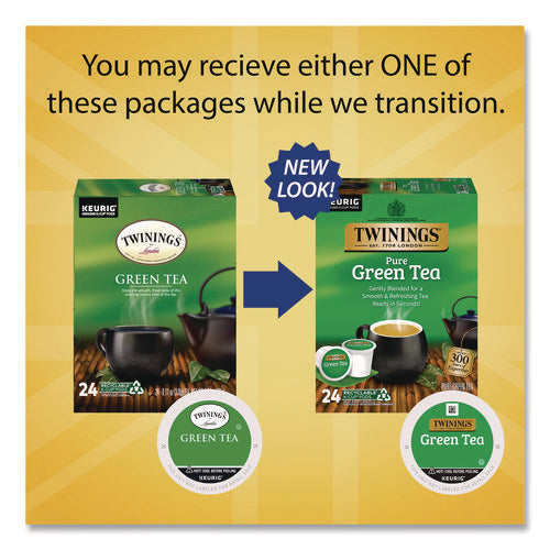 Tea K-cups, Green Tea, 0.11 Oz, 24/box