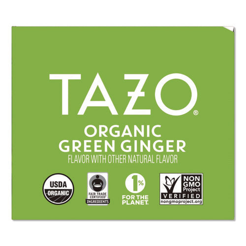 Tea Bags, Organic Green Ginger, 16/box