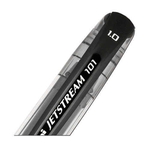 Jetstream 101 Hybrid Gel Pen, Stick, Bold 1 Mm, Black Ink, Black Barrel, Dozen