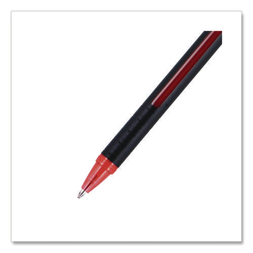 Jetstream 101 Hybrid Gel Pen, Stick, Bold 1 Mm, Red Ink, Black/red Barrel, Dozen