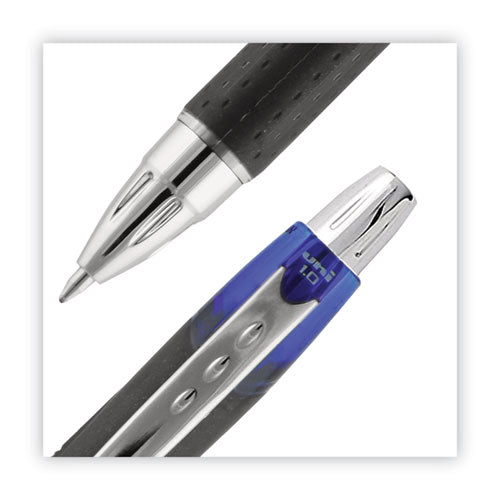 Roller Ball Pen, Stick, Extra-fine 0.5 Mm, Blue Ink, Black/blue Barrel, 72/pack