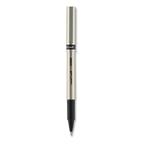 Deluxe Roller Ball Pen, Stick, Fine 0.7 Mm, Black Ink, Champagne/black Barrel, Dozen