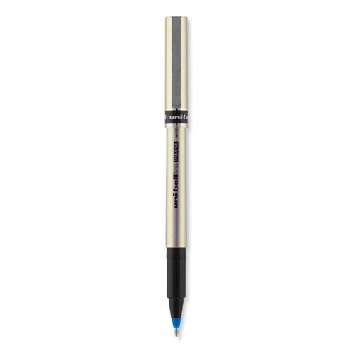 Deluxe Roller Ball Pen, Stick, Fine 0.7 Mm, Blue Ink, Champagne/black/blue Barrel, Dozen