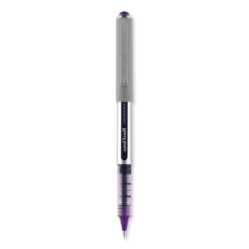 Vision Roller Ball Pen, Stick, Fine 0.7 Mm, Violet Ink, Silver/violet/clear Barrel, Dozen