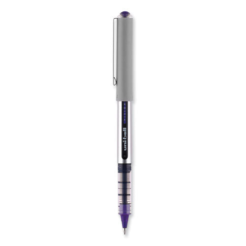 Vision Roller Ball Pen, Stick, Fine 0.7 Mm, Violet Ink, Silver/violet/clear Barrel, Dozen