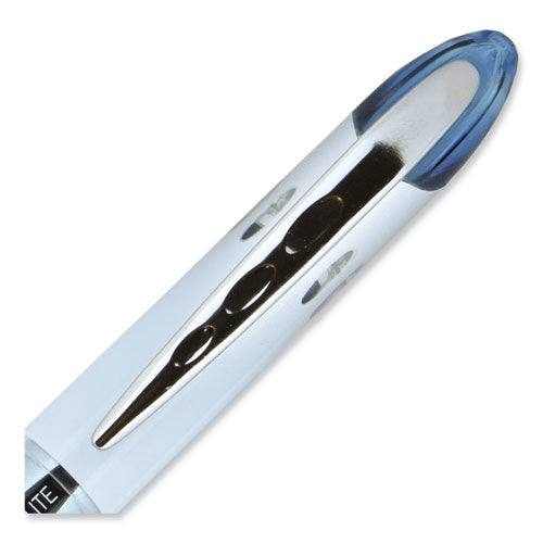 Vision Elite Hybrid Gel Pen, Stick, Bold 0.8 Mm, Blue-infused Black Ink, White/blue/clear Barrel