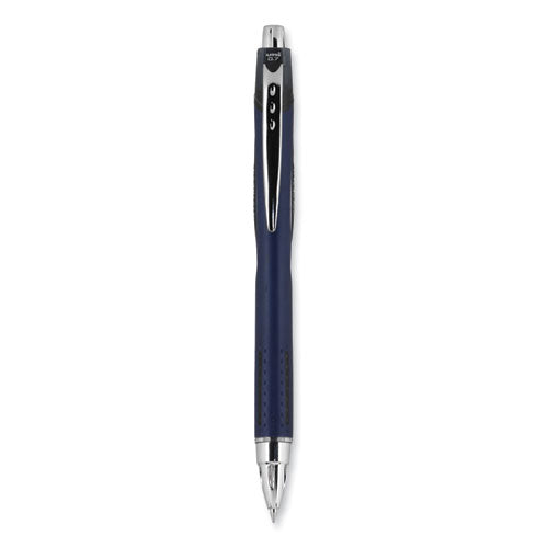 Jetstream Retractable Hybrid Gel Pen, Fine 0.7 Mm, Black Ink, Blue/silver Barrel