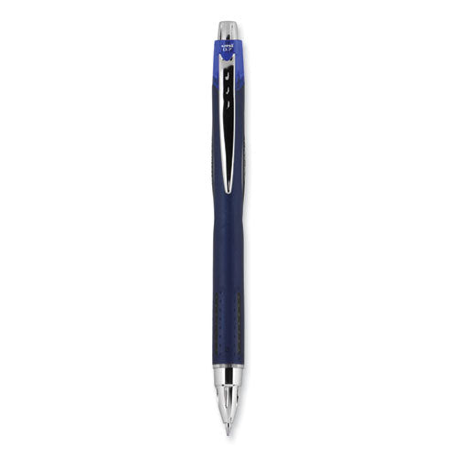 Jetstream Retractable Hybrid Gel Pen, Fine 0.7 Mm, Blue Ink, Blue/silver Barrel