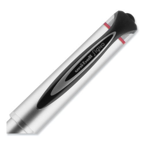 207 Impact Gel Pen, Stick, Bold 1 Mm, Red Ink, Silver/black/red Barrel