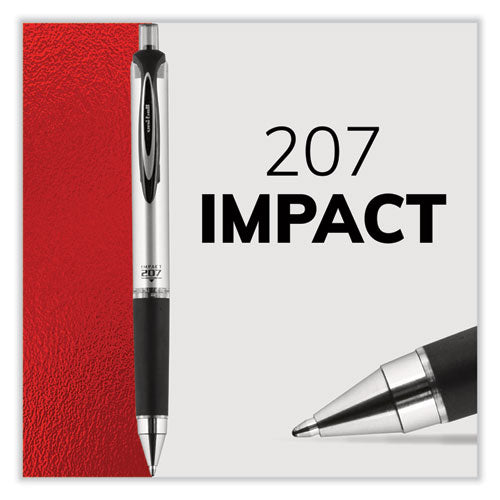 207 Impact Gel Pen, Retractable, Bold 1 Mm, Red Ink, Black/red Barrel