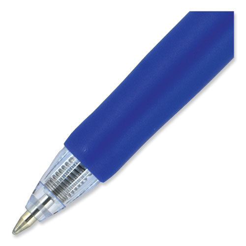 Signo Gel Pen, Retractable, Medium 0.7 Mm, Blue Ink, Silver/blue Barrel, Dozen