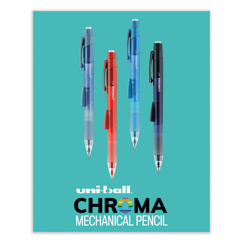 Chroma Mechanical Pencil, 0.7 Mm, Hb (#2), Black Lead, Cobalt Barrel, Dozen