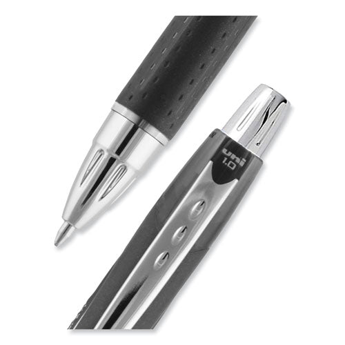 Jetstream Retractable Hybrid Gel Pen, Bold 1 Mm, Black Ink, Black/silver Barrel