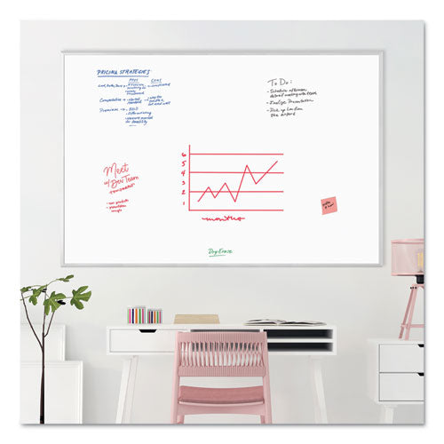 Melamine Dry Erase Board, 72" X 48" (actual Size: 70" X 47"), White Surface, Satin Aluminum Frame