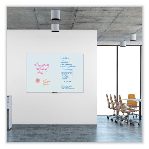 Glass Dry Erase Board, 72" X 48" (actual Size: 70" X 47"), White Surface