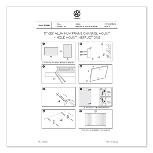 Pinit Magnetic Dry Erase Board, 24" X 18" (actual Size: 23" X 17"), White Surface, Satin Aluminum Frame