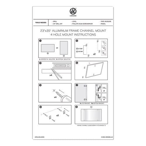 Pinit Magnetic Dry Erase Board, 36" X 24" (actual Size: 35" X 23"), White Surface, Satin Aluminum Frame