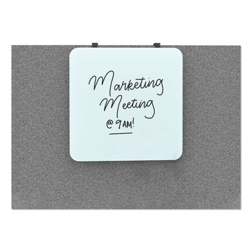 Cubicle Glass Dry Erase Board, 12" X 12", White Surface