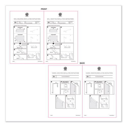 Cubicle Glass Dry Erase Board, 12" X 12", White Surface