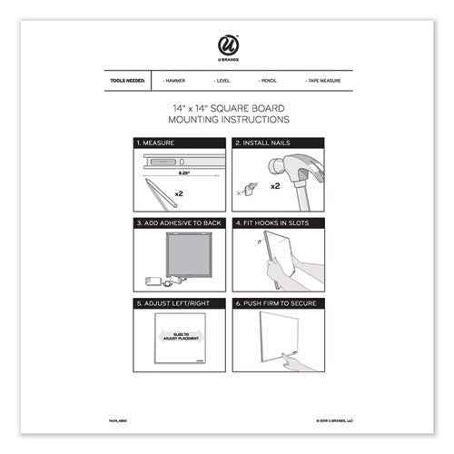 Frameless Tile Board Value Pack, (1) Tan Bulletin Board, (1) White Magnetic Dry Erase Board, 14" X 14"