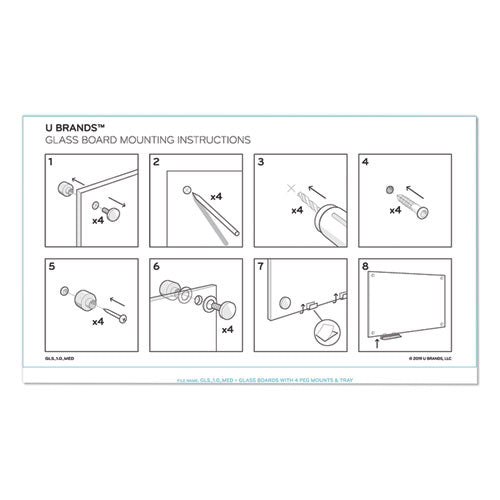 Magnetic Glass Dry Erase Board Value Pack, 70" X 35", Frosted White Surface