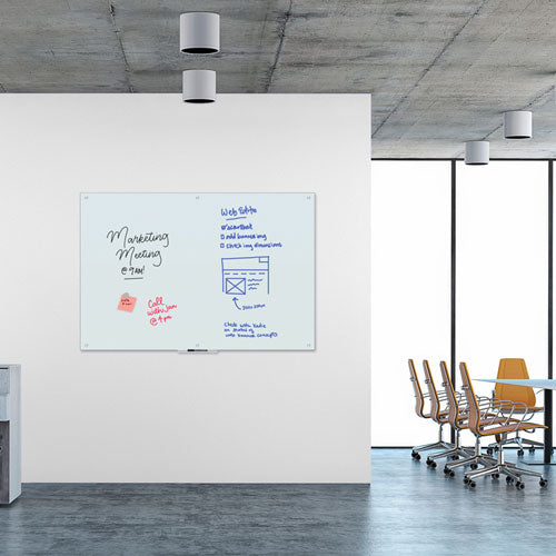 Magnetic Glass Dry Erase Board Value Pack, 70" X 47", Frosted White Surface