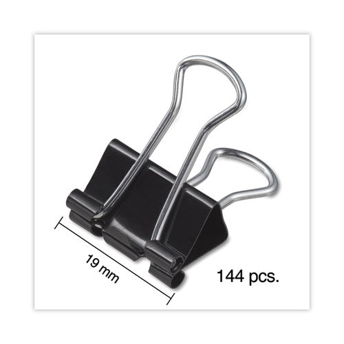 Binder Clip Zip-seal Bag Value Pack, Small, Black/silver, 144/pack