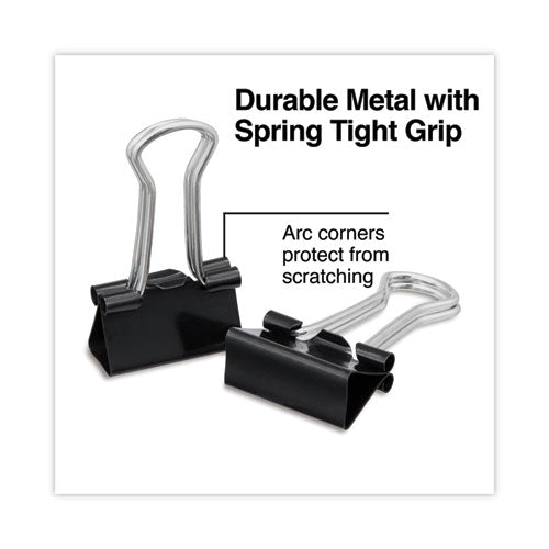 Binder Clips, Small, Black/silver, 12/box