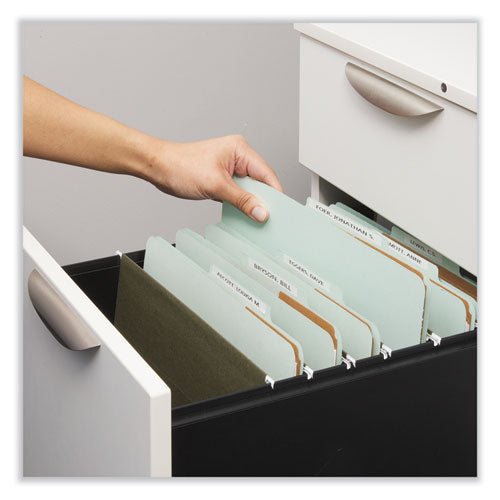 Six-section Pressboard Classification Folders, 2" Expansion, 2 Dividers, 6 Fasteners, Legal Size, Gray Exterior, 10/box