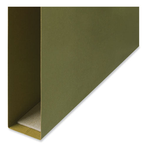 Box Bottom Hanging File Folders, 1" Capacity, Letter Size, 1/5-cut Tabs, Standard Green, 25/box