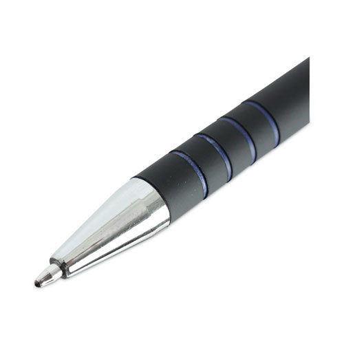 Ballpoint Pen, Retractable, Medium 1 Mm, Blue Ink, Blue Barrel, Dozen