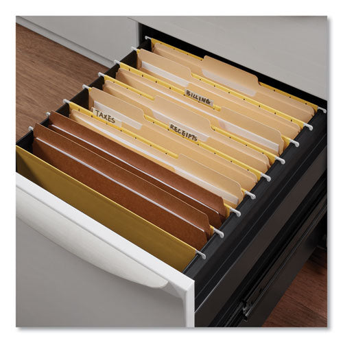 Reinforced Kraft Top Tab File Folders, Straight Tabs, Letter Size, 0.75" Expansion, Brown, 100/box