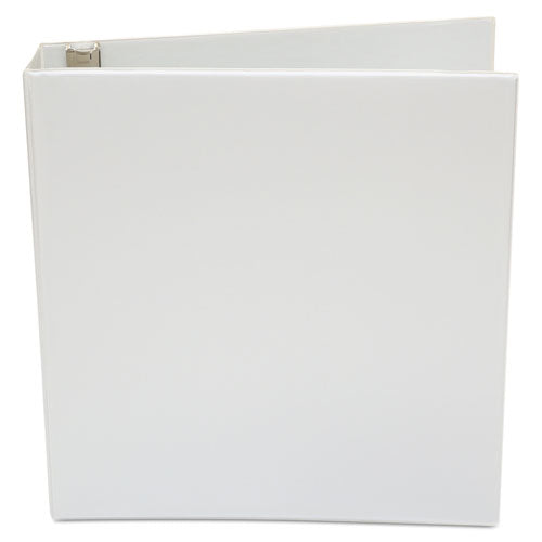 Economy Round Ring View Binder, 3 Rings, 1.5" Capacity, 11 X 8.5, White