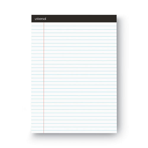 Premium Ruled Writing Pads With Heavy-duty Back, Wide/legal Rule, Black Headband, 50 White 8.5 X 11 Sheets, 12/pack