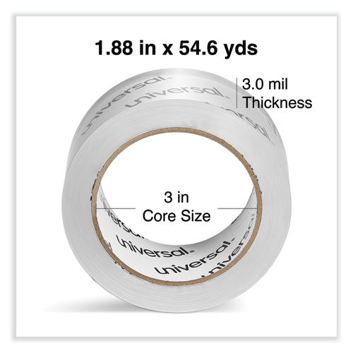 Heavy-duty Acrylic Box Sealing Tape, 3" Core, 1.88" X 54.6 Yds, Clear, 6/pack