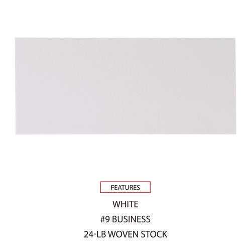 Open-side Business Envelope, #9, Square Flap, Gummed Closure, 3.88 X 8.88, White, 500/box