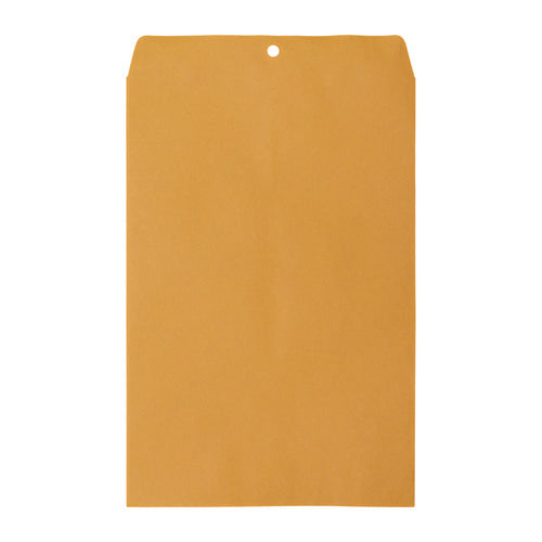 Kraft Clasp Envelope, #98, Square Flap, Clasp/gummed Closure, 10 X 15, Brown Kraft, 100/box