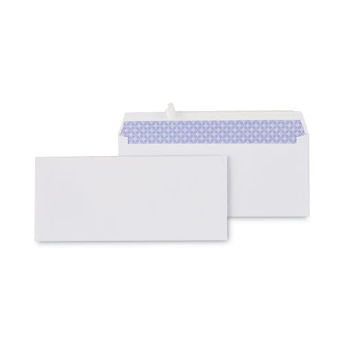 Peel Seal Strip Security Tint Business Envelope, #10, Square Flap, Self-adhesive Closure, 4.25 X 9.63, White, 500/box