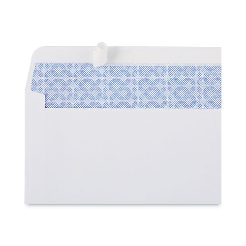 Peel Seal Strip Security Tint Business Envelope, #6 3/4, Square Flap, Self-adhesive Closure, 3.63 X 6.5, White, 100/box