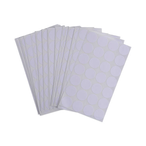 Self-adhesive Removable Color-coding Labels, 0.75" Dia, White, 28/sheet, 36 Sheets/pack