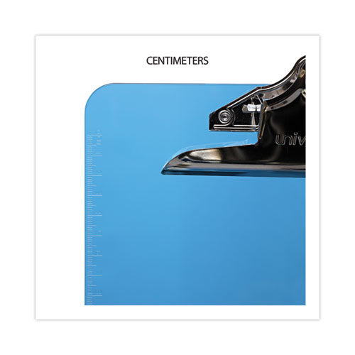 Plastic Clipboard With High Capacity Clip, 1.25" Clip Capacity, Holds 8.5 X 11 Sheets, Translucent Blue